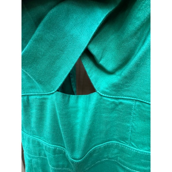 Maeve Anthropologie Green Jumpsuit Cutout Tie Back Sleeveless Size‎ 4P - Picture 5 of 12